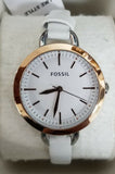 Fossil Classic Minute White Dial White Leather Strap Watch for Women - BQ3328 Authentic Buy Shop Now