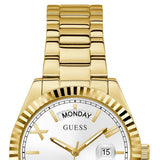 Guess Luna White Dial Gold Steel Strap Watch for Women - GW0308L2 Authentic Buy Shop Now
