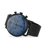 Emporio Armani Aviator Chronograph Blue Dial Black Mesh Bracelet Watch For Men - AR11201 Authentic Buy Shop Now