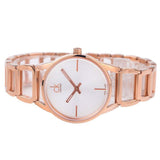 Calvin Klein Stately White Dial Rose Gold Steel Strap Watch for Women - K3G23626 Authentic Buy Shop Now