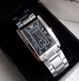 Emporio Armani Classic Analog Black Dial Silver Steel Strap Watch For Men - AR1608 Authentic Buy Shop Now