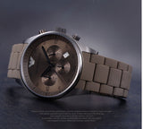 Emporio Armani Sportivo Chronograph Brown Dial Brown Steel Strap Watch For Men - AR5950 Authentic Buy Shop Now