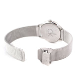 Calvin Klein Minimal Grey Dial Silver Mesh Bracelet Watch for Men - K3M22124 Authentic Buy Shop Now
