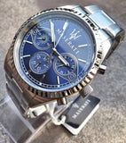 Maserati Competizione Chronograph Blue Dial Silver Steel Strap Watch For Men - R8853100013 Authentic Buy Shop Now