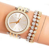 Michael Kors Darci Silver Dial Two Tone Stainless Steel Strap Watch for Women - MK3215 Authentic Buy Shop Now
