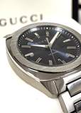 Gucci GG2570 Quartz Blue Dial Silver Steel Strap Watch For Men - YA142303 Authentic Buy Shop Now