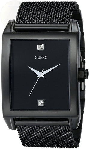 Guess Diamonds Black Dial Black Mesh Strap Watch for Men - W0298G1 Authentic Buy Shop Now