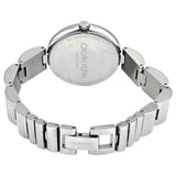 Calvin Klein Wavy Black Dial Silver Steel Strap Watch for Women - K9U23141 Authentic Buy Shop Now