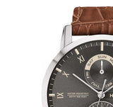 Tommy Hilfiger Kane Grey Dial Brown Leather Strap Watch for Men - 1710398 Authentic Buy Shop Now