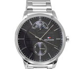 Tommy Hilfiger Hunter Grey Dial Silver Steel Strap Watch for Men - 1791608 Authentic Buy Shop Now