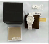 Michael Kors Runway White Ceramic Dial White Steel Strap Watch for Women - MK5161 Authentic Buy Shop Now