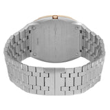 Gucci 25H Quartz Gold Dial Silver Steel Strap Watch for Men - YA163405 Authentic Buy Shop Now
