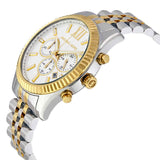 Michael Kors Lexington Silver Dial Two Tone Steel Strap Watch for Men - MK8344 Authentic Buy Shop Now