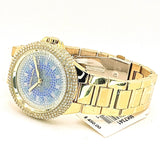 Michael Kors Camille Analog Blue Dial Gold Steel Strap Watch For Women - MK7341 Authentic Buy Shop Now