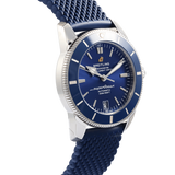 Breitling Superocean Heritage B20 Automatic 42 Blue Dial Blue Mesh Bracelet Watch for Men - AB2010161C1S1 Authentic Buy Shop Now