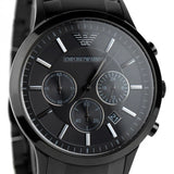 Emporio Armani Classic Chronograph Black Dial Black Stainless Steel Strap Watch For Men - AR2453 Authentic Buy Shop Now