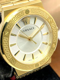 Versace Greca Silver Dial Red Leather Strap Watch for Women - VEVH00420 Authentic Buy Shop Now