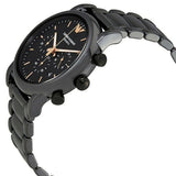 Emporio Armani Luigi Ceramic Chronograph Black Dial Black Strap Watch For Men - AR1509 Authentic Buy Shop Now