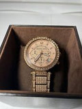 Michael Kors Uptown Glam Parker Chronograph Rose Gold Dial Steel Strap Watch for Women - MK5663 Authentic Buy Shop Now