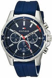 Tommy Hilfiger Mason Blue Dial Blue Rubber Strap Watch for Men - 1791791 Authentic Buy Shop Now
