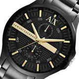 Armani Exchange Hampton Chronograph Black Dial Black Steel Strap Watch For Men - AX2121 Authentic Buy Shop Now