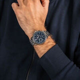Tommy Hilfiger London Chronograph Quartz Blue Dial Silver Steel Strap Watch for Men - 1791534 Authentic Buy Shop Now