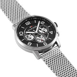 Tommy Hilfiger Chronograph Black Dial Silver Mesh Bracelet Watch for Men - 1791292 Authentic Buy Shop Now