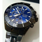 Hugo Boss Ocean Edition Navy Blue Dial Black Steel Strap Watch for Men - 1513743 Authentic Buy Shop Now