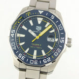 Tag Heuer Aquaracer Caliber 5 Match Timer Shinji Kagawa Edition Blue Dial Silver Steel Strap Watch for Men - WAY201H.BA0927 Authentic Buy Shop Now
