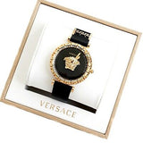 Versace Palazzo Empire Greca Black Dial Black Leather Strap Watch for Women - VEDV00119 Authentic Buy Shop Now