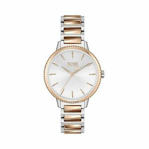 Hugo Boss Signature Silver Dial Two Tone Steel Strap Watch for Women - 1502567 Authentic Buy Shop Now