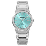Salvatore Ferragamo F-80 Classic Tiffany Blue Dial Silver Steel Strap Watch for Men - SFDT02323 Authentic Buy Shop Now