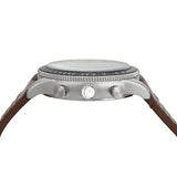 Fossil Sport Tourer Chronograph White Dial Brown Leather Strap Watch for Men - FS6042 Authentic Buy Shop Now