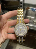 Bulova Crystal Collection Silver Dial Two Tone Steel Strap Watch for Men - 98K102 Authentic Buy Shop Now
