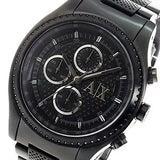 Armani Exchange Chronograph Black Dial Black Steel Strap Watch For Men - AX1605 Authentic Buy Shop Now