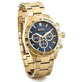 Hugo Boss Ikon Blue Dial Gold Steel Strap Watch for Men - 1513340 Authentic Buy Shop Now