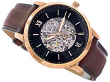 Fossil Neutra Automatic Skeleton Black Dial Brown Leather Strap Watch for Men - ME3195 Authentic Buy Shop Now