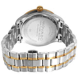 Movado Heritage Calendoplan Black Dial Two Tone Steel Strap Watch For Men - 3650096 Authentic Buy Shop Now