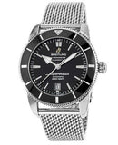 Breitling Superocean Heritage B20 Automatic 46 Black Dial Silver Mesh Bracelet Watch for Men - AB2020121B1A1 Authentic Buy Shop Now