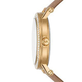 Michael Kors Corey Analog Gold Dial Brown Leather Strap Watch for Women - MK2986 Authentic Buy Shop Now