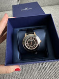 Swarovski Octea Lux Black Dial Black Leather Strap Watch for Women - 5414410 Authentic Buy Shop Now