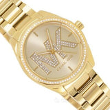 Michael Kors Janelle Quartz Gold Dial Gold Steel Strap Watch For Women - MK7381 Authentic Buy Shop Now