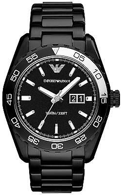 Emporio Armani Sportivo Quartz Black Dial Black Steel Strap Watch For Men - AR6049 Authentic Buy Shop Now