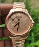 Gucci G Timeless Quartz Gold Dial Gold Steel Strap Watch For Women - YA126482 Authentic Buy Shop Now