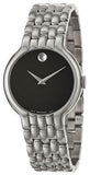 Movado Classic Quartz Black Dial Silver Steel Strap Watch for Men - 0606337 Authentic Buy Shop Now