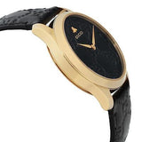 Gucci G Timeless Quartz Black Dial Black Leather Strap Watch For Women - YA1264034A Authentic Buy Shop Now