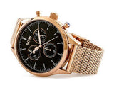 Hugo Boss Companion Quartz Black Dial Rose Gold Mesh Bracelet Watch For Men - HB1513548 Authentic Buy Shop Now