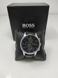 Hugo Boss Navigator Black Dial Black Leather Strap Watch for Men - 1513678 Authentic Buy Shop Now