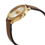 Gucci G Timeless Quartz Silver Dial Brown Leather Strap Watch For Women - YA1265022 Authentic Buy Shop Now