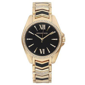 Michael Kors Whitney Quartz Black Dial Two Tone Steel Strap Watch For Women - MK6743 Authentic Buy Shop Now